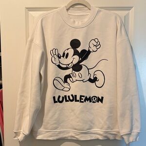 lululemon athletica Cream Mickey Mouse Men's Crewneck Sweater